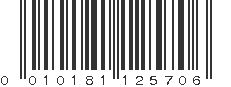 UPC 010181125706