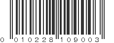 UPC 010228109003