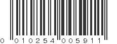 UPC 010254005911