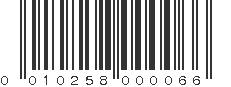 UPC 010258000066