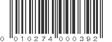 UPC 010274000392