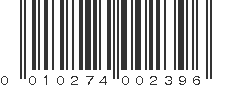 UPC 010274002396