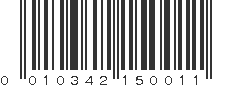 UPC 010342150011