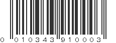 UPC 010343910003