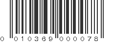 UPC 010369000078