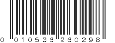 UPC 010536260298