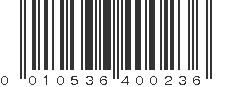 UPC 010536400236