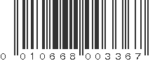 UPC 010668003367