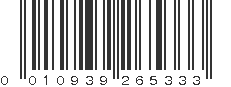 UPC 010939265333