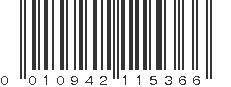 UPC 010942115366