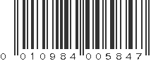 UPC 010984005847