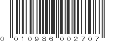 UPC 010986002707