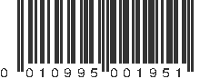 UPC 010995001951