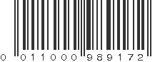 UPC 011000989172