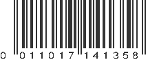 UPC 011017141358