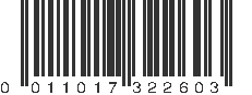 UPC 011017322603