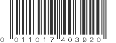 UPC 011017403920