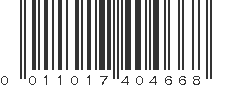 UPC 011017404668