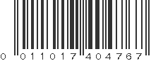 UPC 011017404767