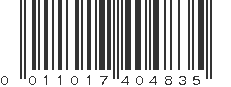 UPC 011017404835