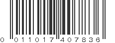 UPC 011017407836