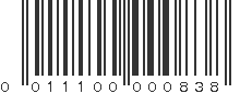 UPC 011100000838