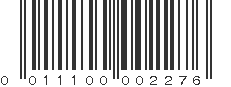 UPC 011100002276