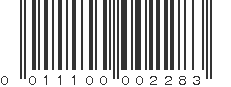 UPC 011100002283