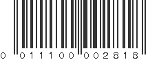 UPC 011100002818