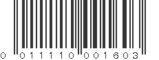 UPC 011110001603