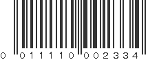 UPC 011110002334