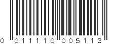 UPC 011110005113