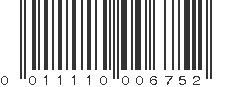 UPC 011110006752