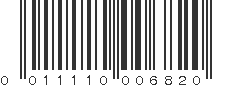 UPC 011110006820