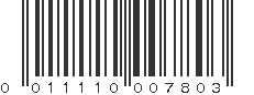 UPC 011110007803