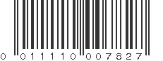 UPC 011110007827