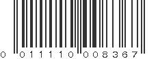 UPC 011110008367