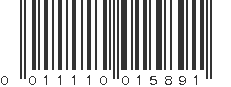 UPC 011110015891