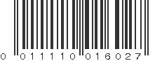 UPC 011110016027