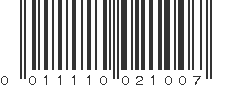 UPC 011110021007