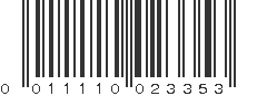 UPC 011110023353