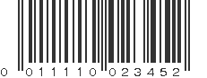 UPC 011110023452