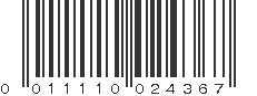 UPC 011110024367