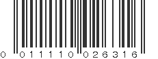 UPC 011110026316