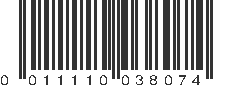 UPC 011110038074