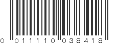 UPC 011110038418