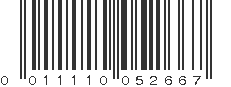 UPC 011110052667