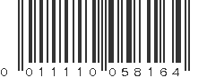 UPC 011110058164