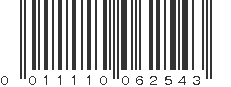 UPC 011110062543