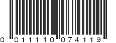 UPC 011110074119